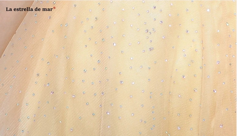 Brautjungfernkleid2019 круглый вырез Тюль Кристалл линия светло-Золотое платье подружки невесты длинные платья casamento convidados