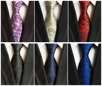 

Multi-color Optional Business Tie Exclusive Original Fashion Explosion Polyester Cashew Flower Paisley Pattern Decorative Tie
