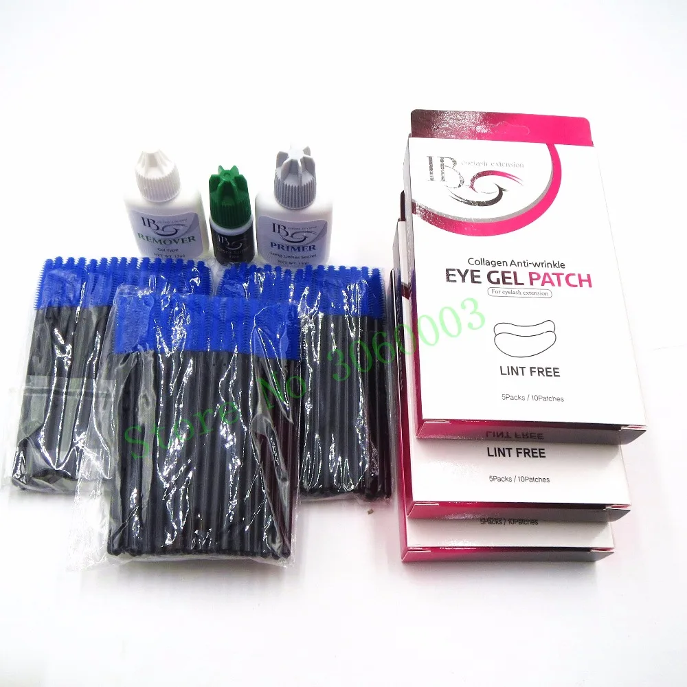 I BEAUTY eyelash extensions Glue kits Eye Patch brush 3 bags free