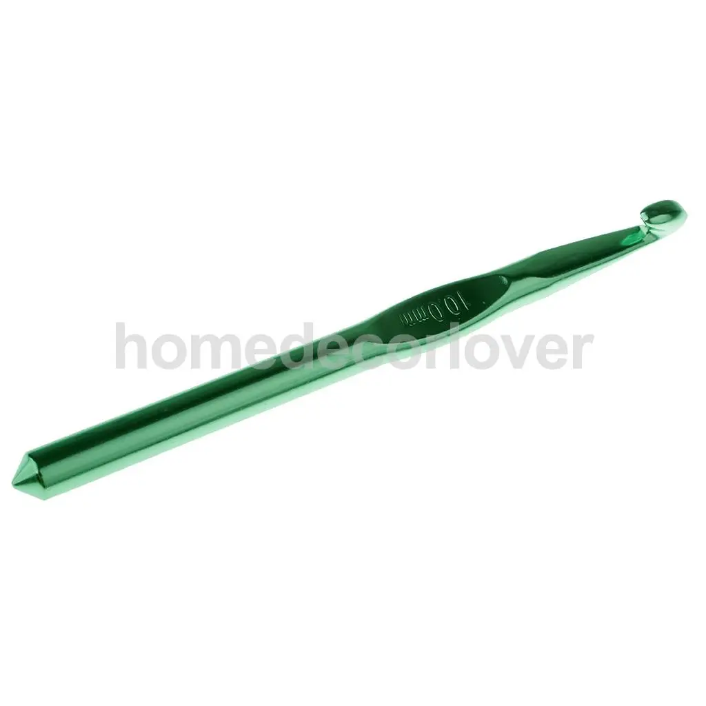 Aluminum Tunisian Afghan Crochet Hook Yarn Knitting Needles Hand Weaving Tool 7/8/10mm 