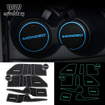 

For Ford Mondeo 2007-2012 Non-slip Rubber Cup Holder Sticker Gate Slot Pad Door Groove Mat Car Styling Car Door Groove Mat