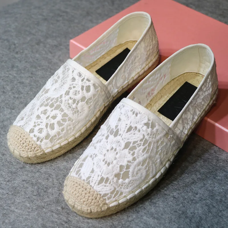 Новинка женские лоферы с кружевом фирменный дизайн Sandalias Mujer женская