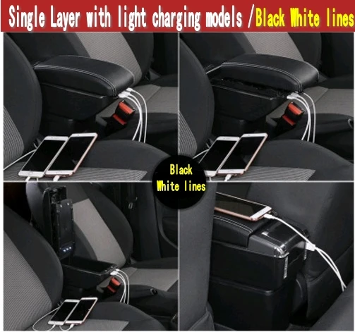 Для нового подлокотника Geely CK - Название цвета: Single USB white