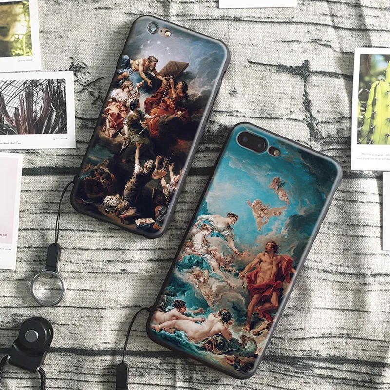 

Vintage Painting flower Aesthetics pattern Soft Silicone Phone Case Cover For Apple iPhone 5 5s Se 6 6s 7 8 Plus X XR XS MAX