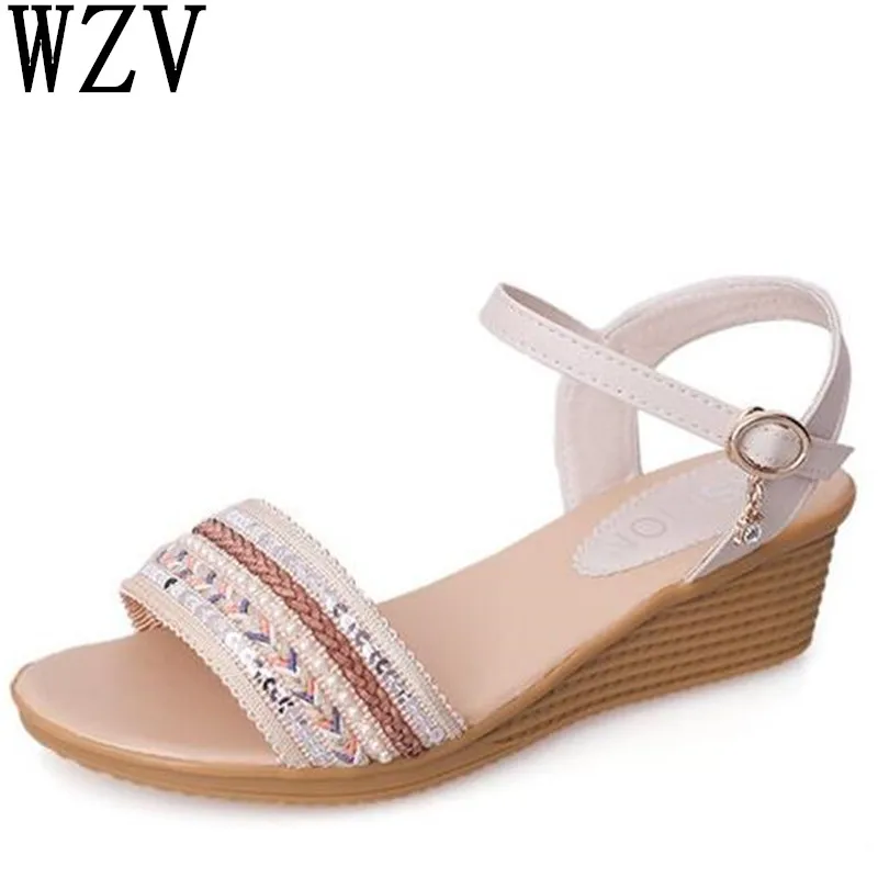

Ladies Shoes 2018 Women Sandals Summer Open Toe Fish Head Fashion Platform High Heels Wedge Sandals Female A197