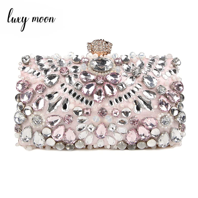 Luxy Moon Rhinestone Evening Bags diamond clutches Pearls Beaded Day Clutch Purse Handbags Wallet Evening Wedding Bag ZD848 Luxy Moon Rhinestone Evening Bags diamond clutches Pearls Beaded Day Clutch Purse Handbags Wallet Evening Wedding Bag ZD848