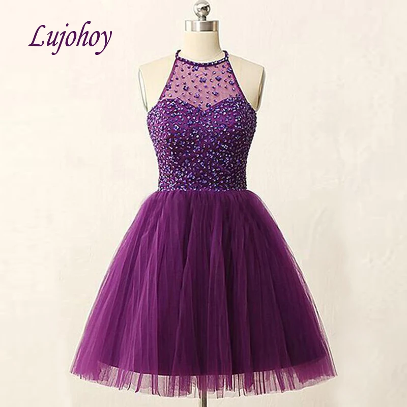 purple graduation dress