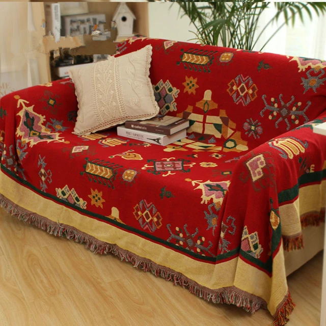 Buy Multi Functional Cotton Throw Blanket Sofa Cover