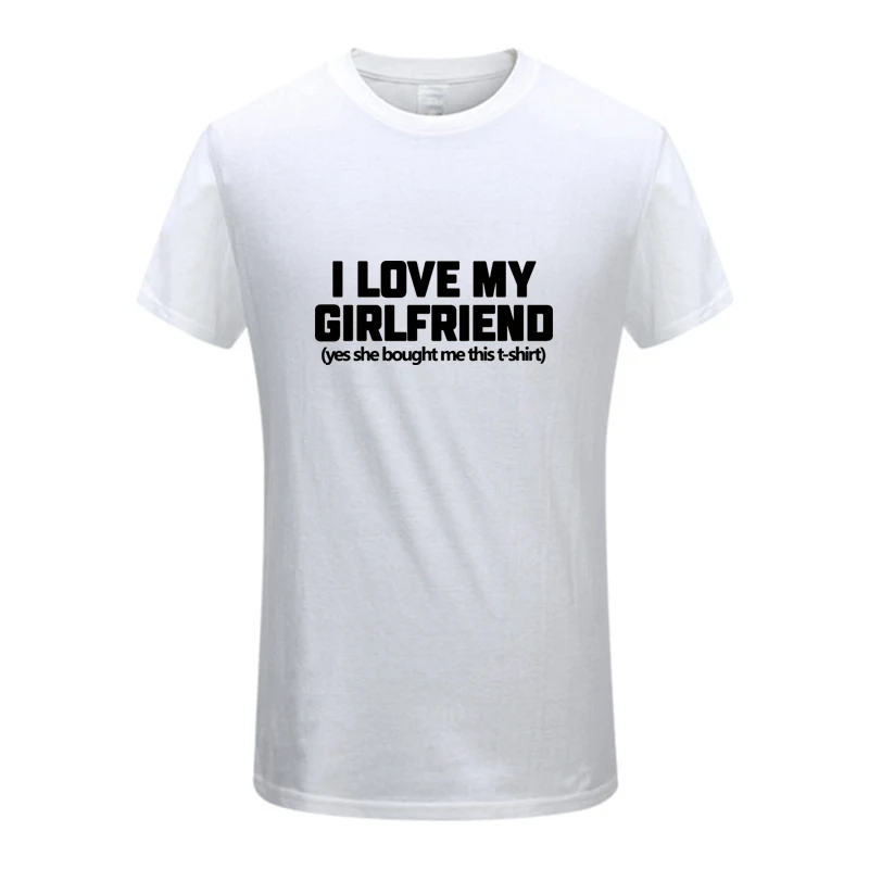 La maxpa I Love My Girlfriend Футболки Для мужчин Творческий Дизайн летние футболки