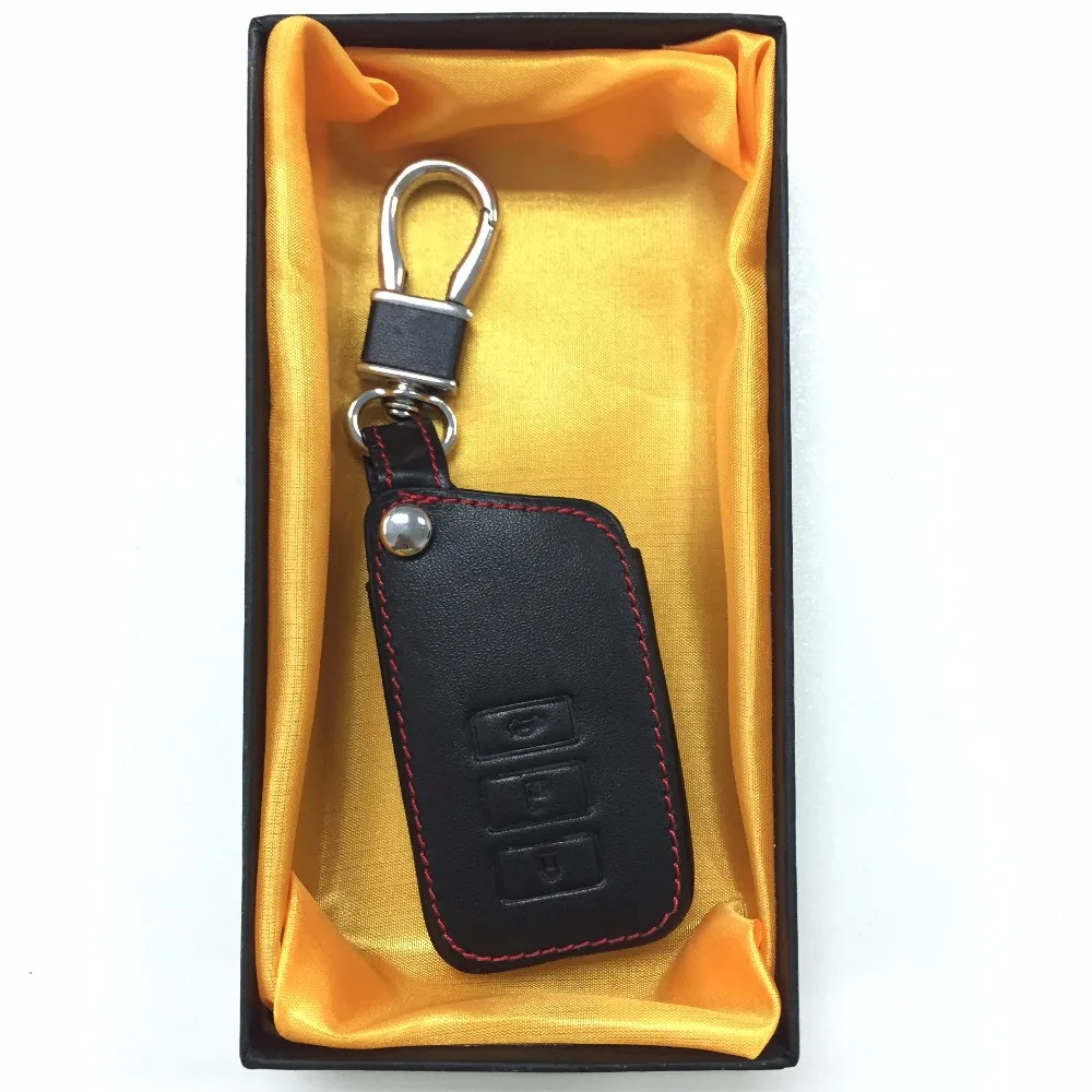 Чехол для автомобильного ключа из натуральной кожи с 3 кнопками|key case for car|car key