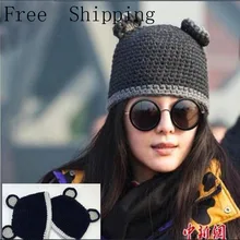 2016 New Snapback Free Delivery Europe Orecchiette Cartoon Wool Warm Hat Handmade Knitted Hat Female fashion