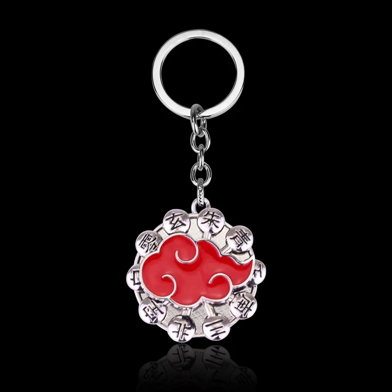 

Metal Rotatable NARUTO Keychain Anime Key Chain Akatsuki hat Key Ring Holder scrolls Pendant Chaveiro Jewelry Souvenir for men