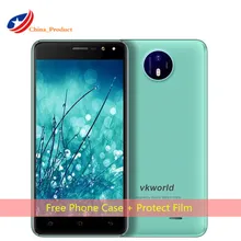 Vkworld F2 3 г телефон 5.0 “HD IPS MT6580 Quad Core 5 дюймов Дисплей 2 ГБ Оперативная память 16 ГБ Встроенная память 8MP двойной вспышкой Android 6.0 смартфон