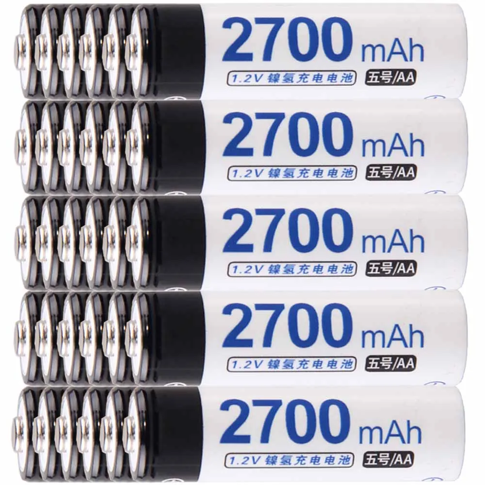 

Lowest price 30 piece AA battery 1.2v batteries rechargeable 2700mAh nimh battery for power tools akkumulator