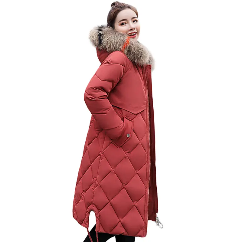 Aliexpress.com : Buy Colorful Fur Hooded Thick Parkas Long