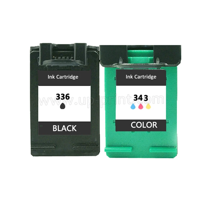 UP 2PK replacement For HP 336 343 Ink Cartridge For HP C3180 C3183