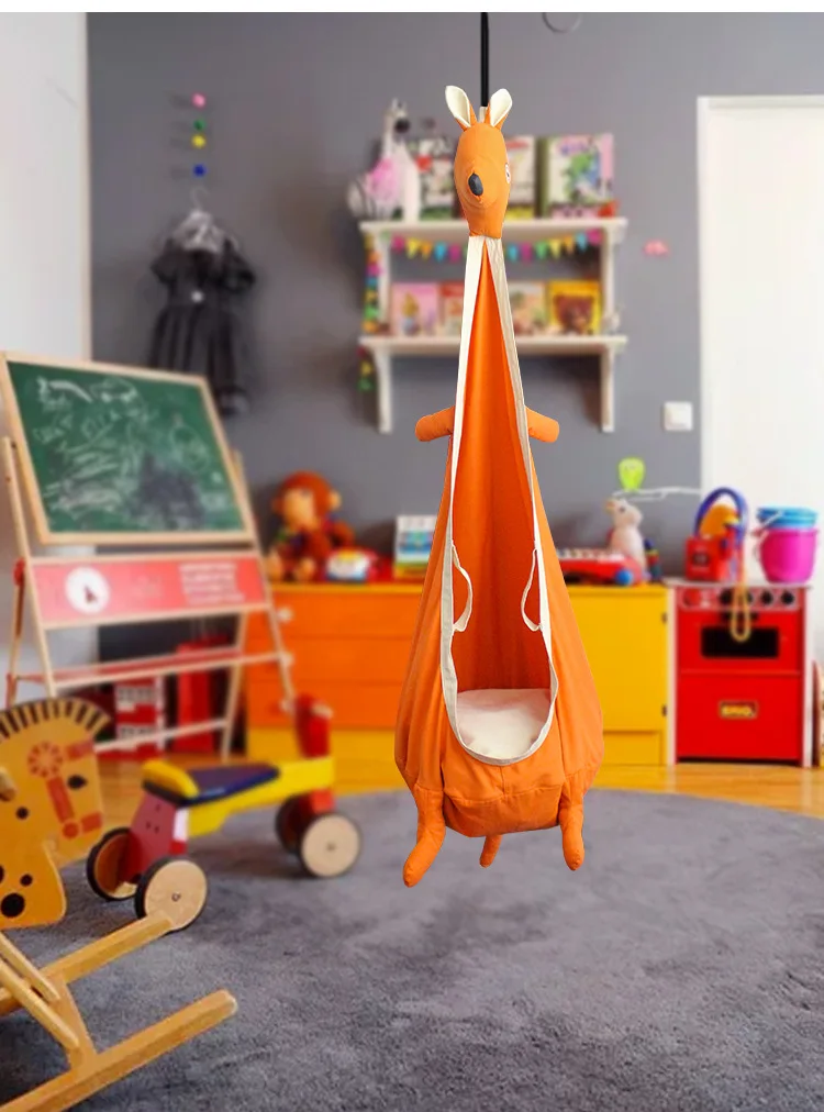 Cotton cartoon kangaroo swing chair household children indoor and outdoor balcony hammock toys