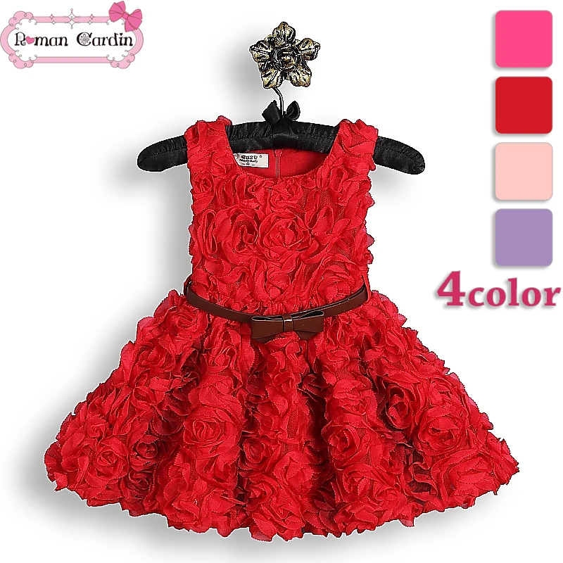 red rose frock