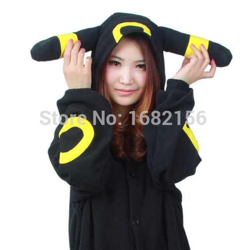 Adult Anime Pokemon Cosplay Costume Black Pikachu Umbreon Onesie Unisex Pajamas Party For Women Man 15.jpg