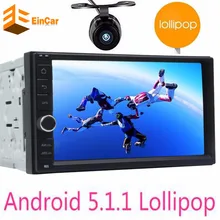 7″ Double 2 Din Android 5.1 Lollipop Universal Car Radio Quad Core HD Car GPS Navigation Head Unit Car PC steering wheel camera