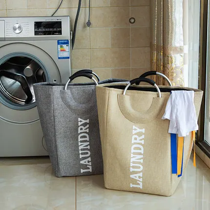 

Household simple Oxford fabric toy storage bucket storage basket to put dirty clothes storage basket hamper laundry basket