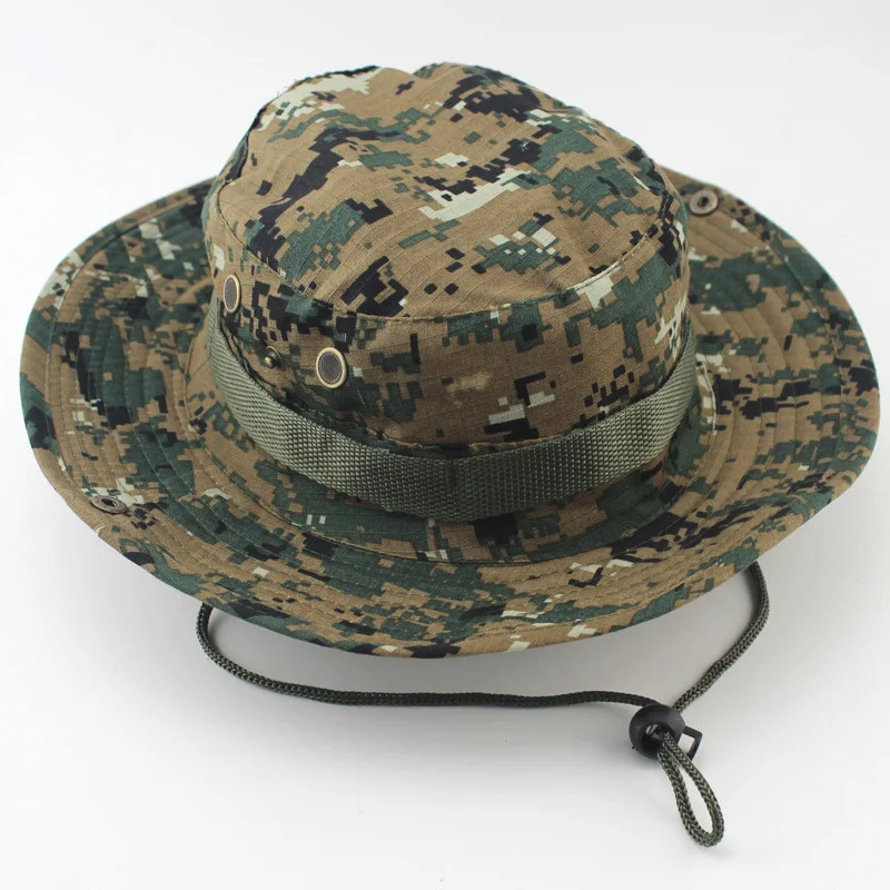 Военная камуфляжная шапка Boonie, высокое качество, уличные Панамы для охоты, туризма, рыбалки, альпинизма, армейская шляпа Мультикам, 26 цветов, HY1