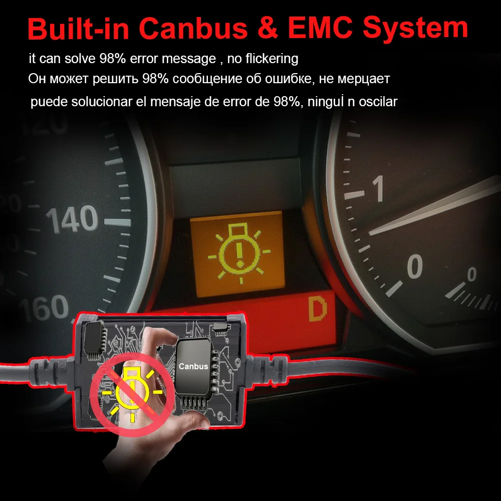 YHKOMS H4 светодиодный H7 Canbus H8 H9 H11 9005 9006 880 881 H27 H1 H3 3000K 4300K 6500K 8000K Автомобильная