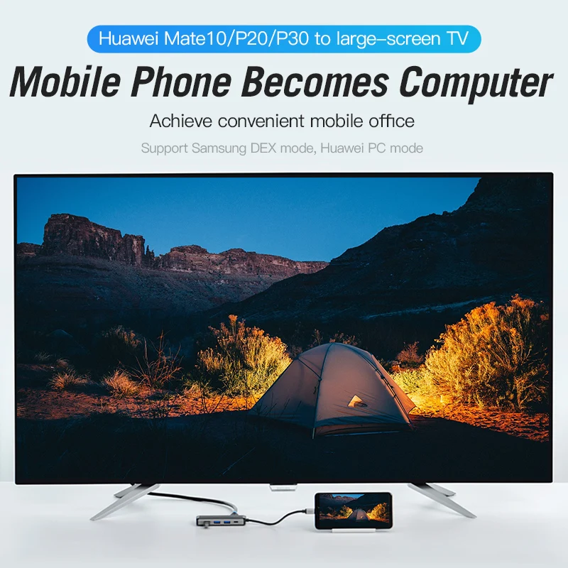 Vention Type c концентратор USB 3 1 к HDMI USB3.0 PD адаптер для MacBook Samsung Dex S8 Huawei P20 Pro Thunderbolt Dock