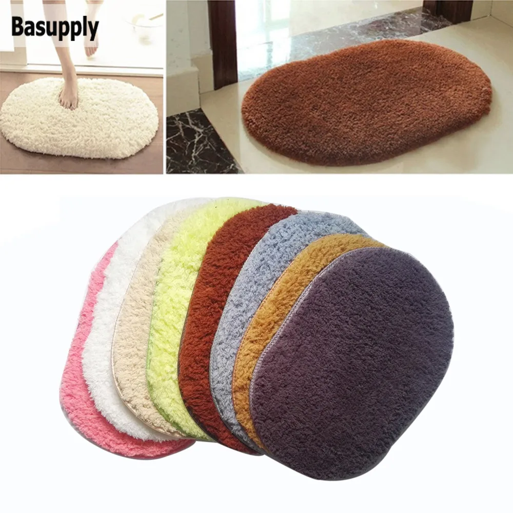 Buy Basupply 1Pc 40 X 60 CM Oval Carpet Floor Mats 360