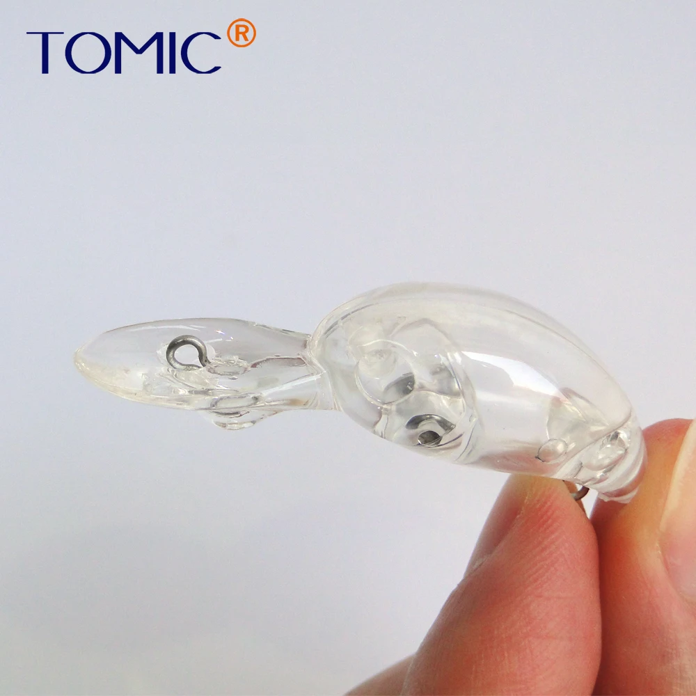 

Tomic 10pcs 27mm 2g ultralight trout fishing lures unpainted hard lures blank body pesca micro wobbler crank bait