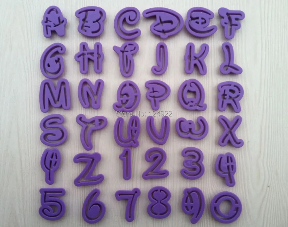 36 Pcs/Set Letters And Numbers Style Cookie Mold, Cookie ...