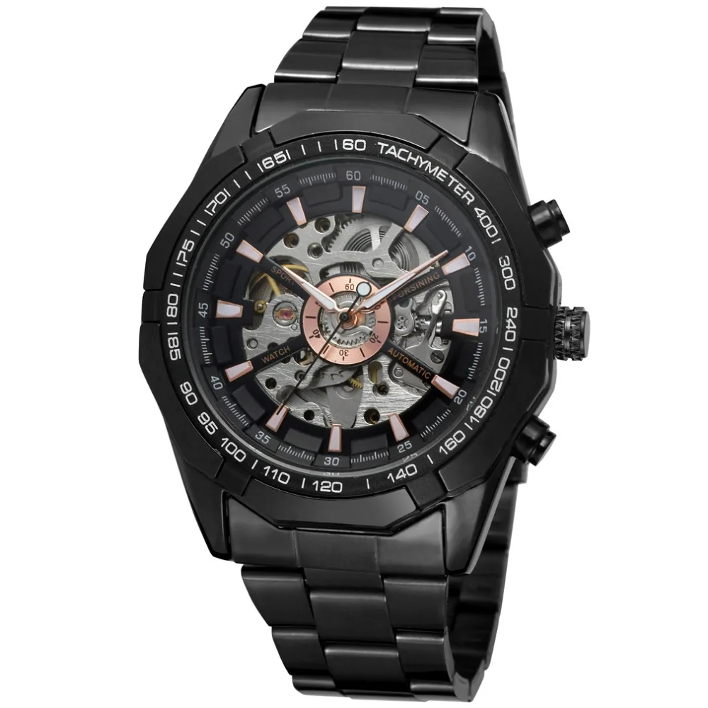 Forsining 2016 Luminous Clock font b Men b font Automatic Watch Skeleton Military Watch font b