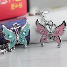 Бабочка брелок Мода Романтический кристалл изысканный брелок творческий насекомых интимные Аксессуары Модель брелок