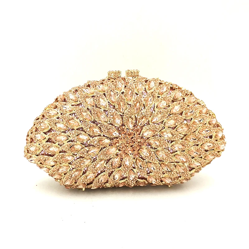 

Newest design women evening party handbag diamonds elegant purses luxury clutch Nigeria bridal wedding party crystal purses bag