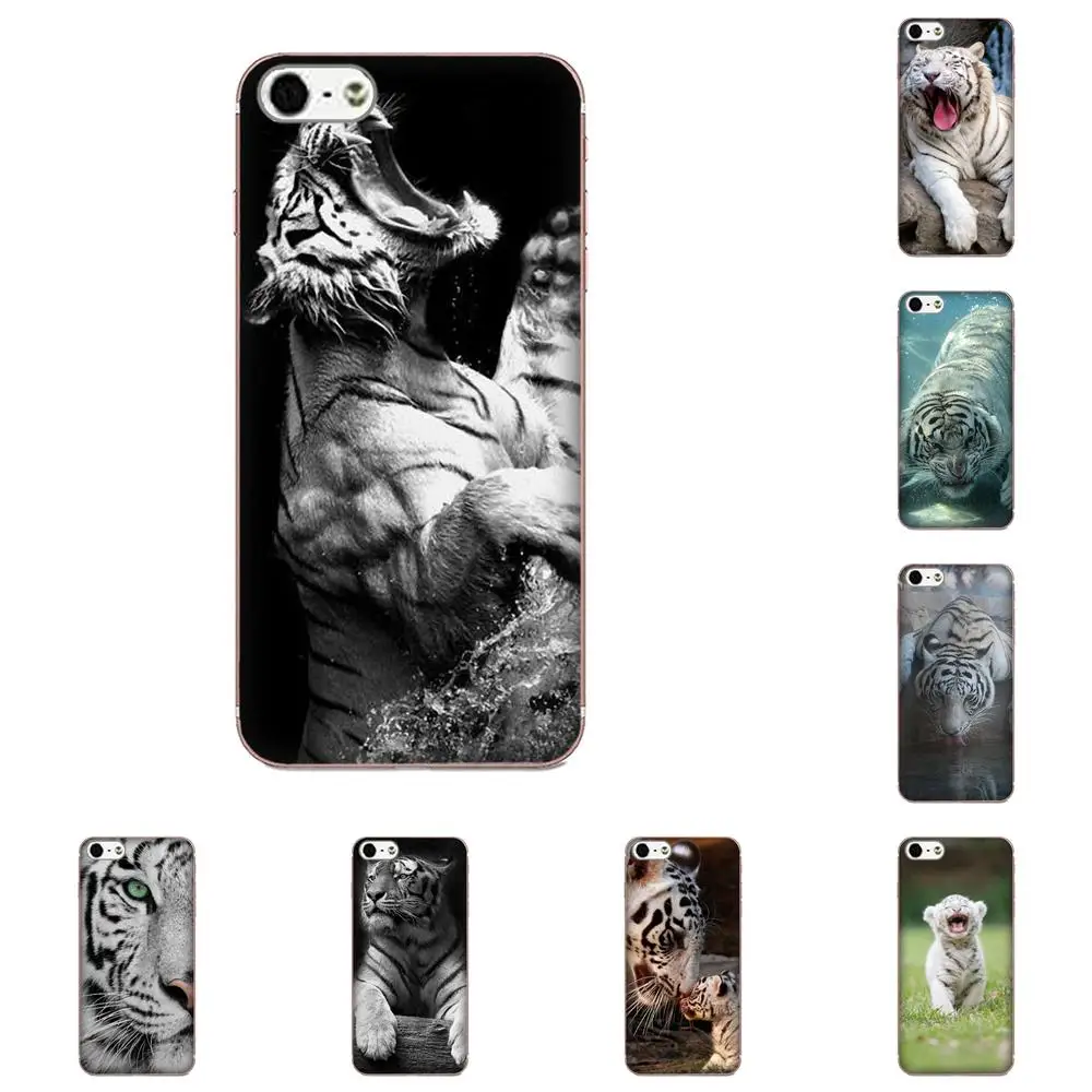 Gift Art White Fur With Blue Eyes Tiger For Huawei P7 Honor 4C 5A 5C 5X 6 6C 6A 6X 7 7X 8 9 V8 V10 Y3II Y5II Y6II G8 Play Lite | Мобильные