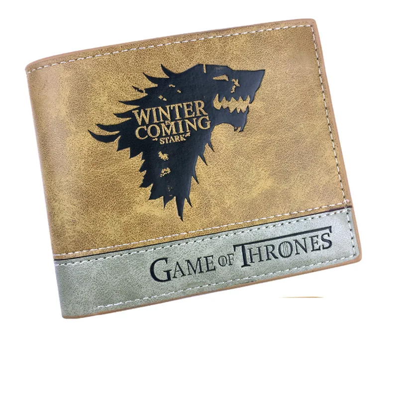 

Game of Thrones Winter is Coming Stark Anime Cartoon Men Women Boys Girls Short Leather Bi Fold Wallet Purse Money Holder