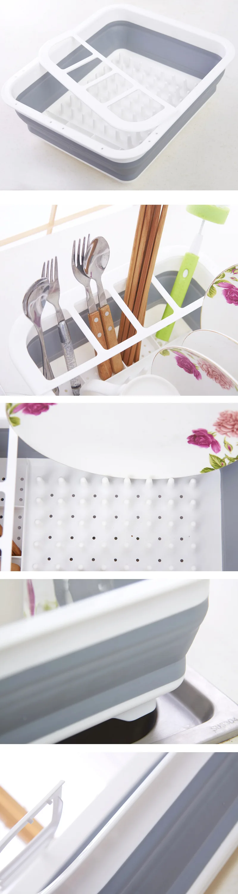 Складная подставка для посуды кухонная стойка для посуды многоцелевой ящик для хранения столовых приборов Портативный складной Блюдо стойка-сушилка подстаканник