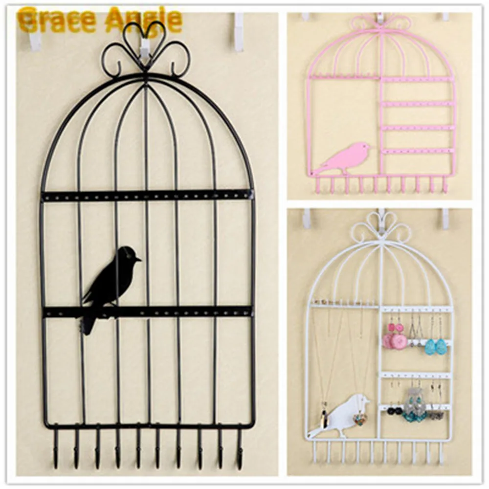 1 шт. экономическая клетка для птиц железные серьги ожерелье дисплей ювелирные