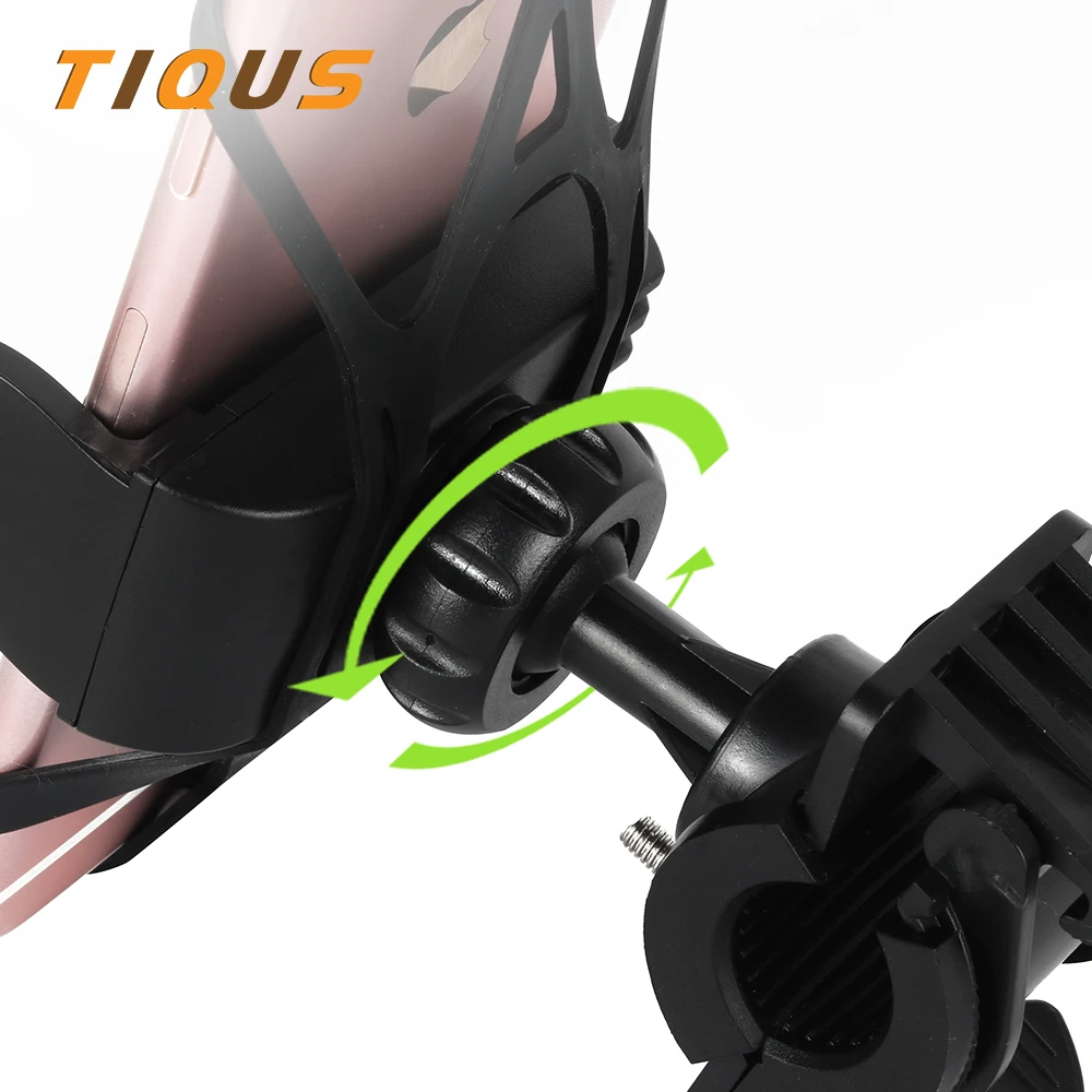 TIQUS 360 градусов регулируемый велосипедный держатель для телефона мотоцикл/велосипед руль универсальный смартфон крепление для велосипеда gps навигация