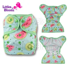 [Littles&Bloomz] детские подгузники одного размера, многоразовые тканевые цветные подгузники, водонепроницаемая упаковка для использования с плоскими или встроенными подгузниками
