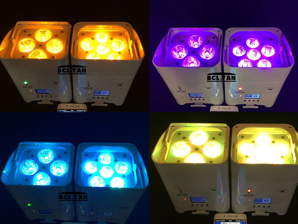 20XLot Night Club freedom 4/6x18W RGBWAUV 6in1 сценические огни с питанием от батареи Wifi Led Par|Эффект