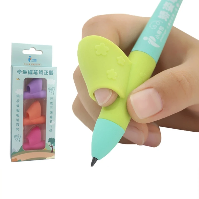 3 шт дети держатель для карандашей и ручек написание помощь сцепление устройство для коррекции положения пальцев инструмент W15