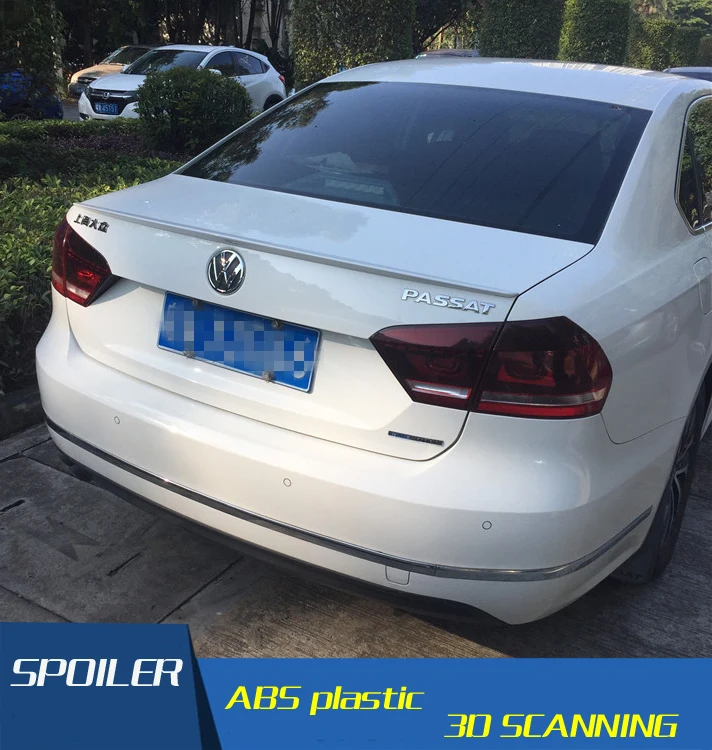 

For passat Spoiler High Quality ABS Material Car Rear Wing Primer Color Rear Spoiler For Volkswagen passat NMS Spoiler 2013-2015