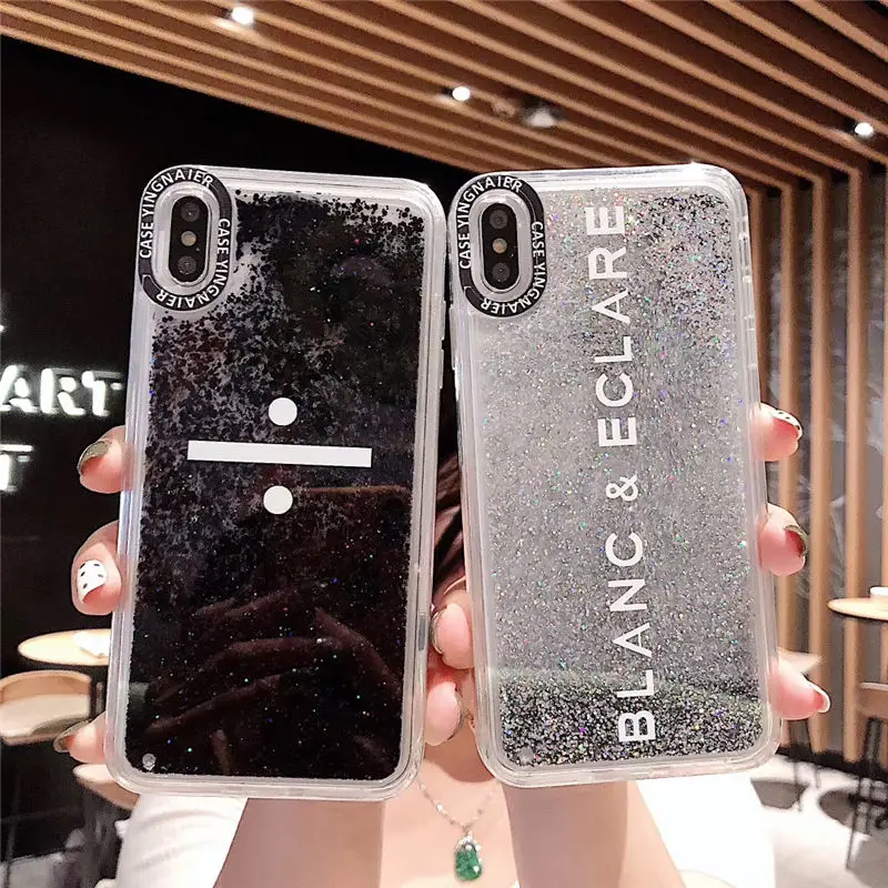 

Glitter Quicksand Liquid Case For iPhonex XS XR XSMAX Back Cover Dynamic Liquid Hard PC Case For iPhone6s 7 8 Plus Casing Capa
