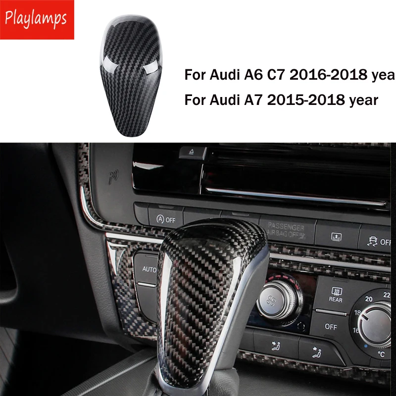 Автомобильный Стайлинг для Audi Auto Gear Shift ABS чехол из углеродного волокна украшение