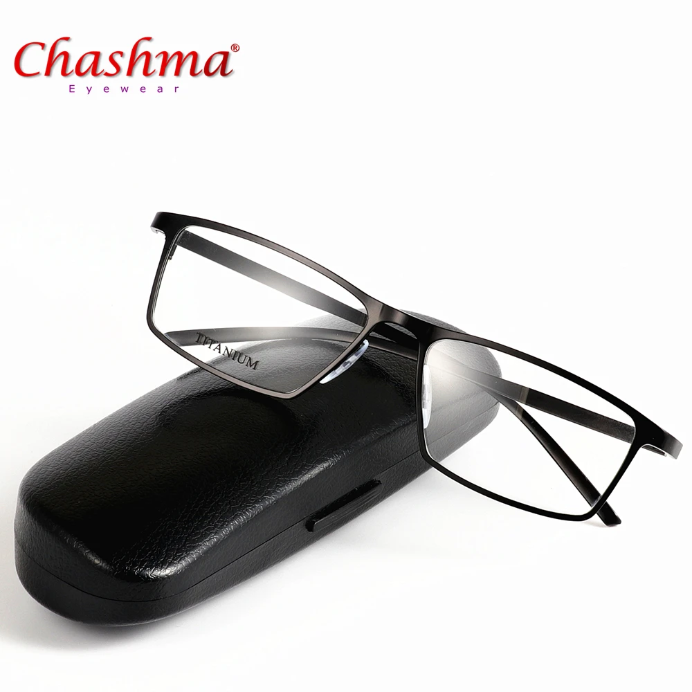 Брендовые очки CHASHMA в титановой оправе для мужчин компьютерные прозрачные