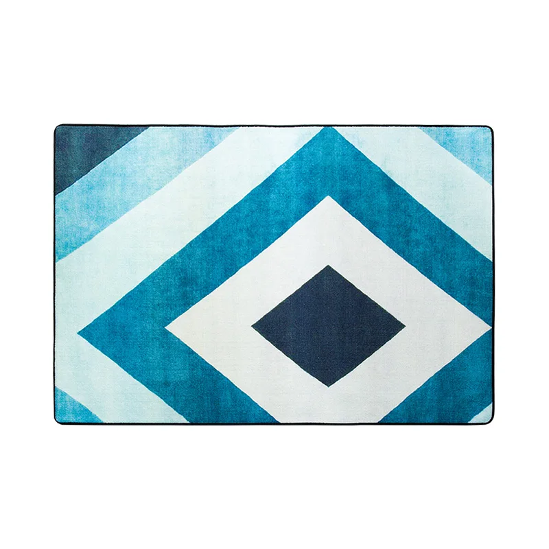 Килим твердый марокканский ковер для гостиной геометрический белый синий индийский ковер Богемия геометрический современный коврик дизайн скандинавский стиль