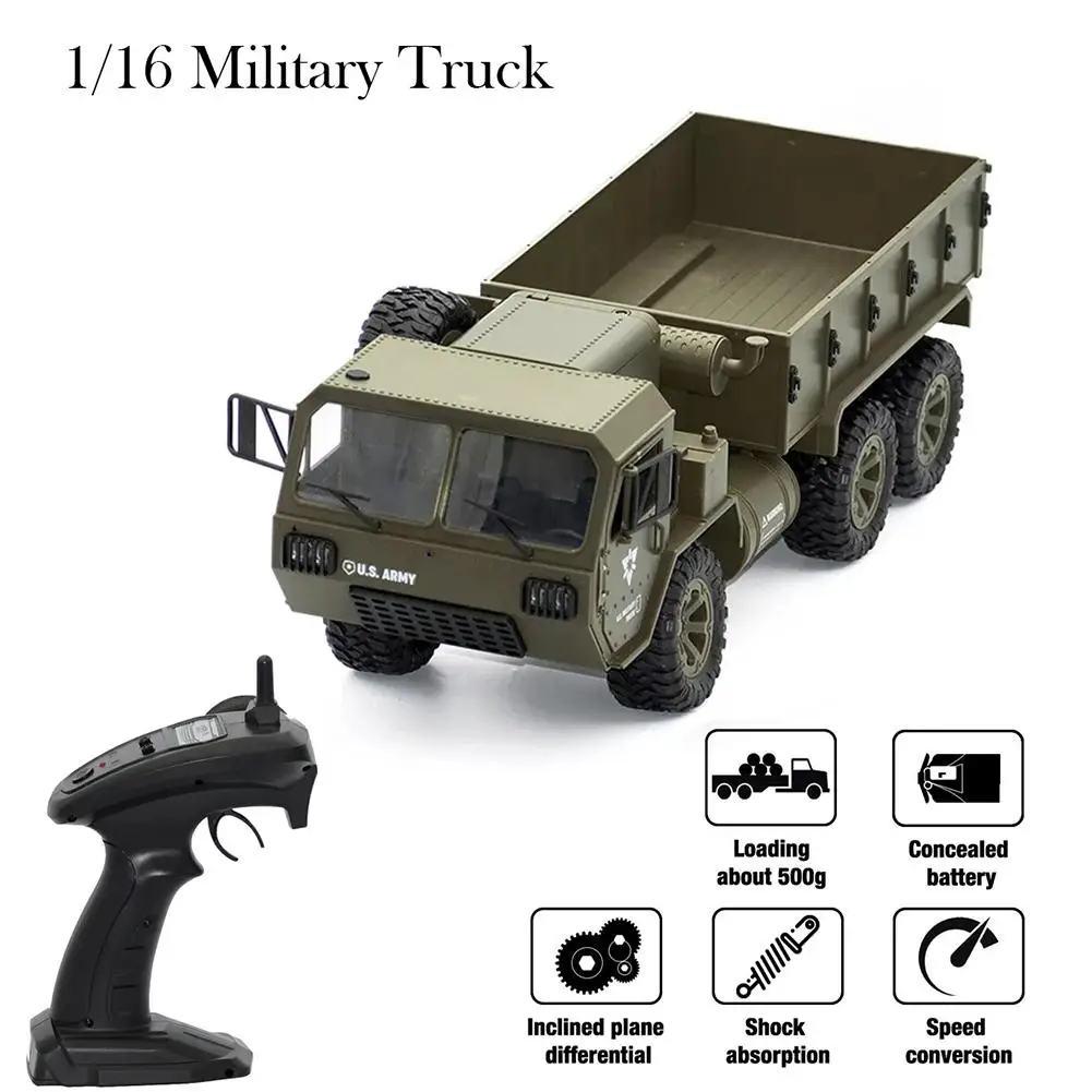 

6-wheel drive 1:16 scale RC Army truck, Army Armoured Vehilce Model 2.4G 6WD RC Car US Army Military Truck RTR Vehicle Crawler