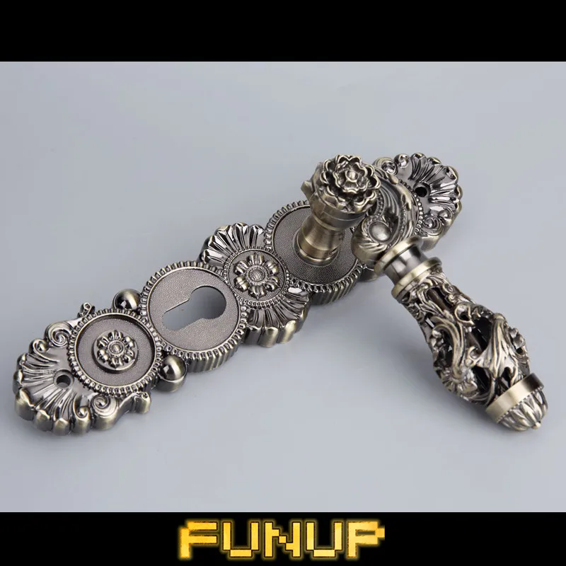 85mm CENTRAL DISTANCE HOLLOW SPLIT ZINC ALLOY DOOR HANDLE ANTIQUE BRASS FINISHdoor handledoor