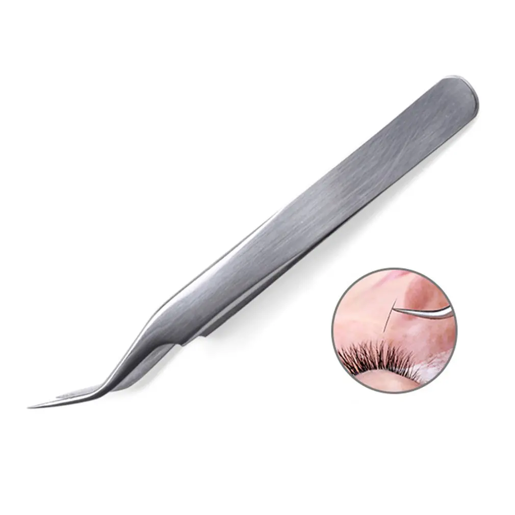 Tweezers for Eyelash Extension Straight and Curved Pointed Tweezers